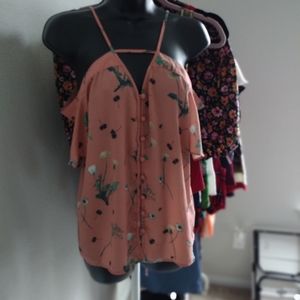 Express cold shoulder top